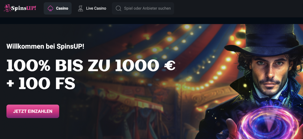 SpinsUP Willkommensbonus