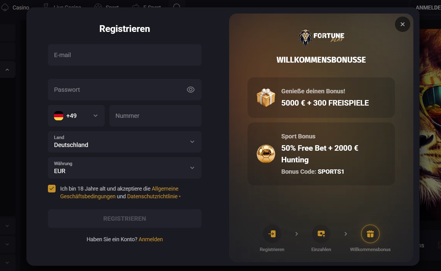 Fortune Play Casino Registrieren