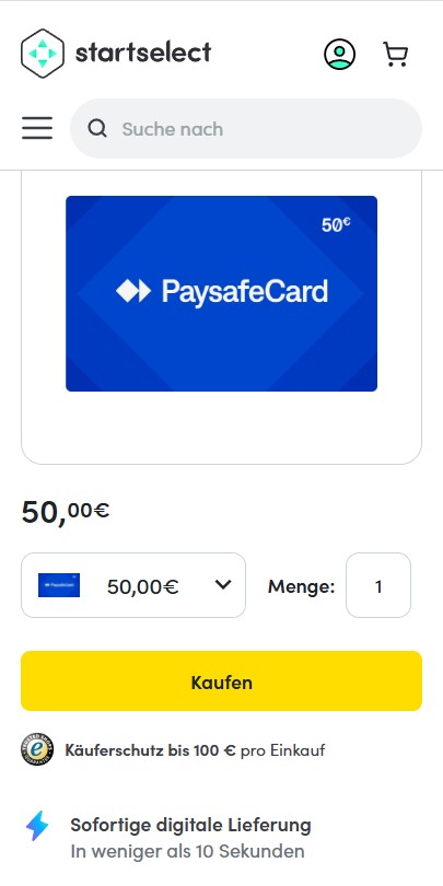 Kauf einer Paysafecard